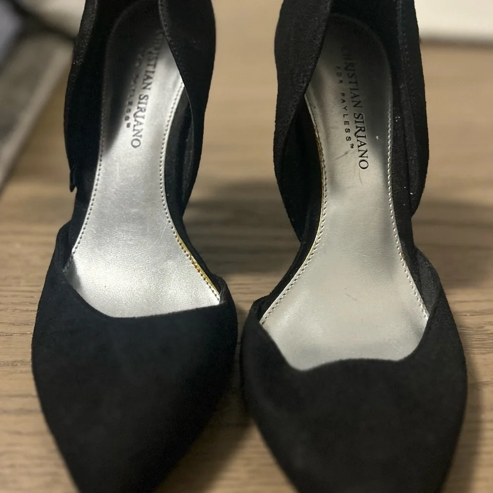 Christian Siriano Black Pointed Heels - Picture 1 of 4